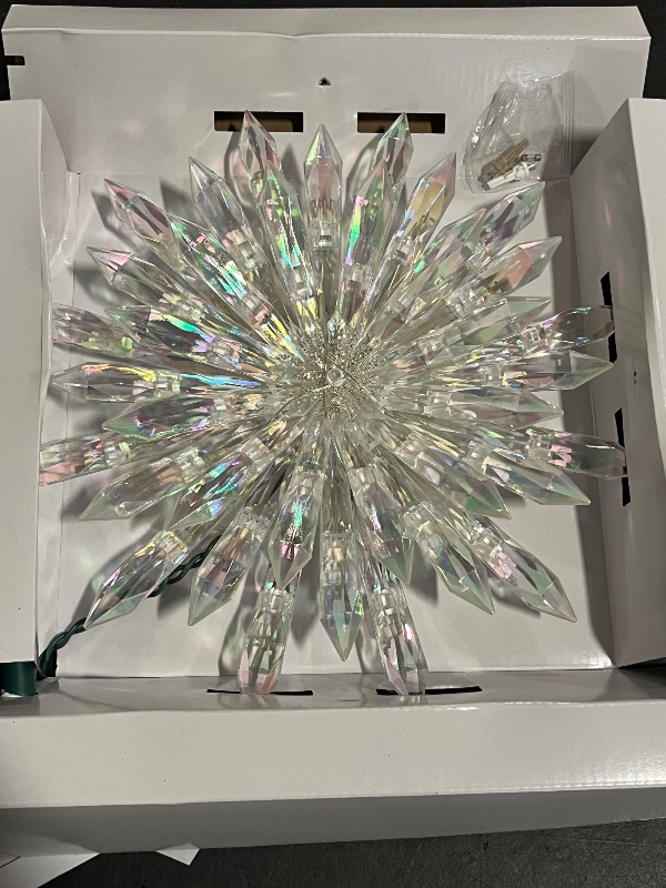 Photo 1 of GE Color Choice 12.0-in Star Clear Color Changing Christmas Tree Topper
