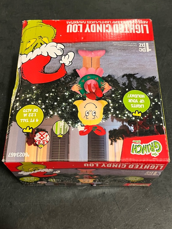 Photo 1 of Grinch 4ft Lighted Dr Seuss Merry Christmas Inflatable 