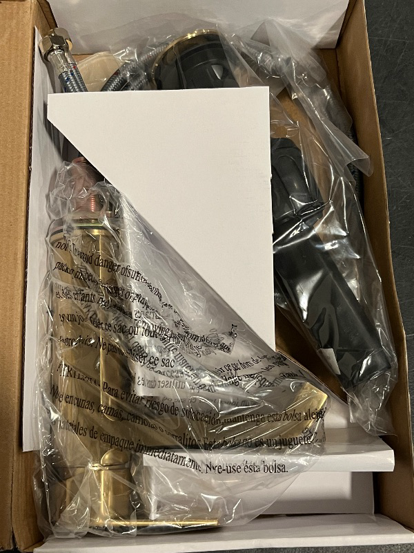 Photo 1 of Project Source Grayford Brushed Bronze Single hole 1-handle WaterSense High-arc Residential Handle Bathroom Sink Faucet with Drain with Deck Plate