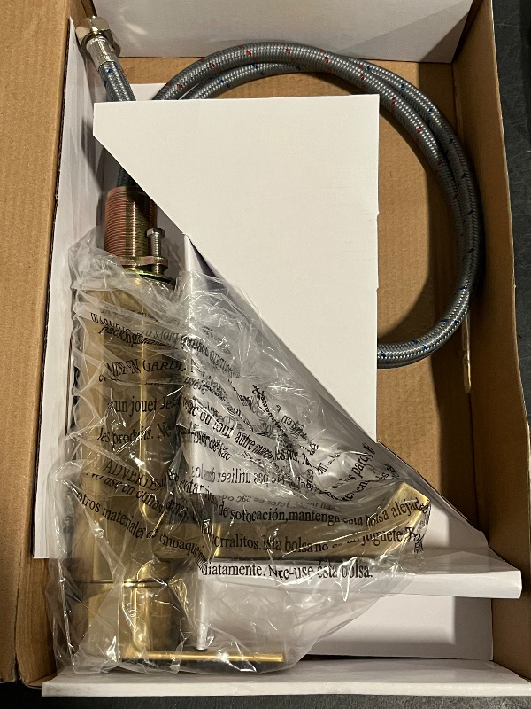 Photo 1 of Project Source Grayford Brushed Bronze Single hole 1-handle WaterSense High-arc Residential Handle Bathroom Sink Faucet with Drain with Deck Plate