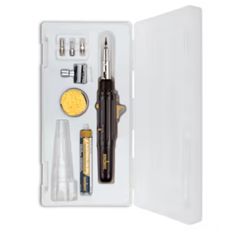 Photo 1 of Bernzomatic Micro torch, hot air blower, fine solder, large solder, round, chisel point and heat shrink Soldering iron
