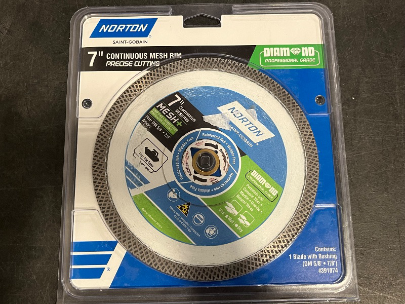 Photo 1 of Norton Diamond Professional Grade 7-in Wet/Dry Continuous Rim Diamond Saw Blade