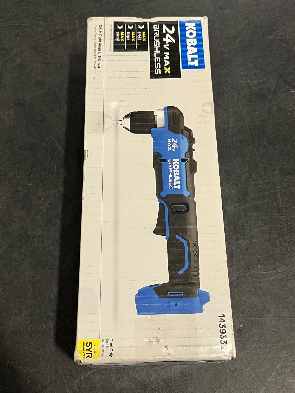 Photo 1 of Kobalt 24-volt 3/8-in Keyless Brushless Right Angle Cordless Drill (Battery Not Included and Charger Not Included )
