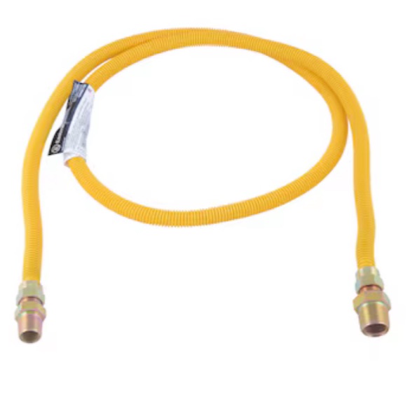 Photo 1 of EASTMAN 72-in 1/2 -in MIP Inlet x 3/4 -in MIP Outlet Stainless steel Gas connector
