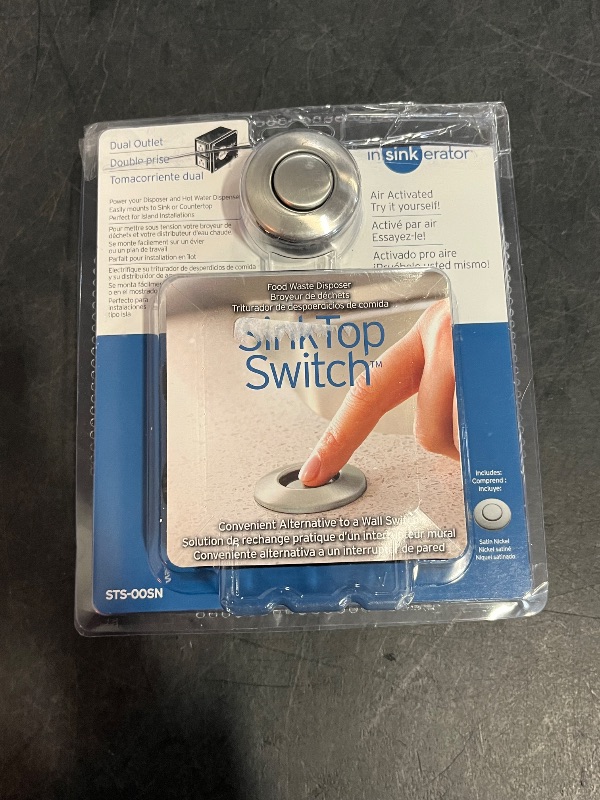 Photo 1 of InSinkErator SinkTop Switch 7.5-in Satin Nickel Plastic Garbage Disposal Switch