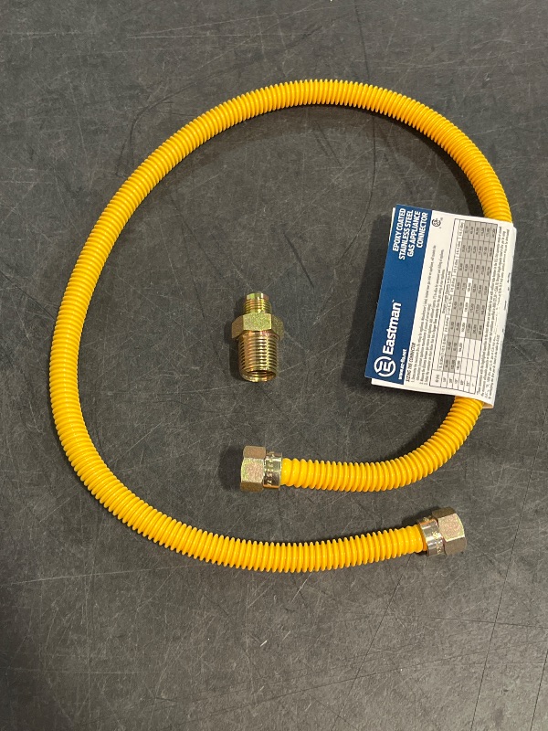 Photo 1 of EASTMAN 36-in 3/8" -in MIP Inlet MIP Outlet Stainless steel Gas connector
