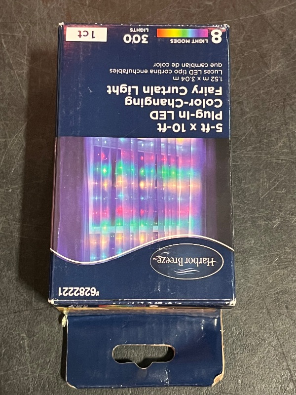 Photo 1 of Harbor Breeze 15-ft Plug-in Black/ silver Indoor/Outdoor String Light with 300 Color changing -Light LED Fairy Bulbs