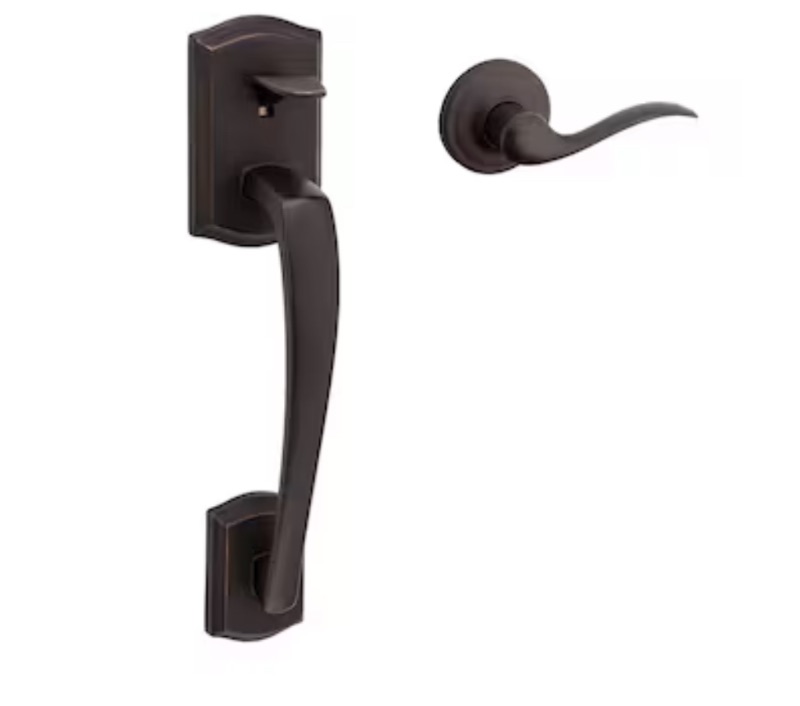 View 1 of Kwikset Signature Series Prescott Venetian Bronze Exterior Entry Door Handleset
