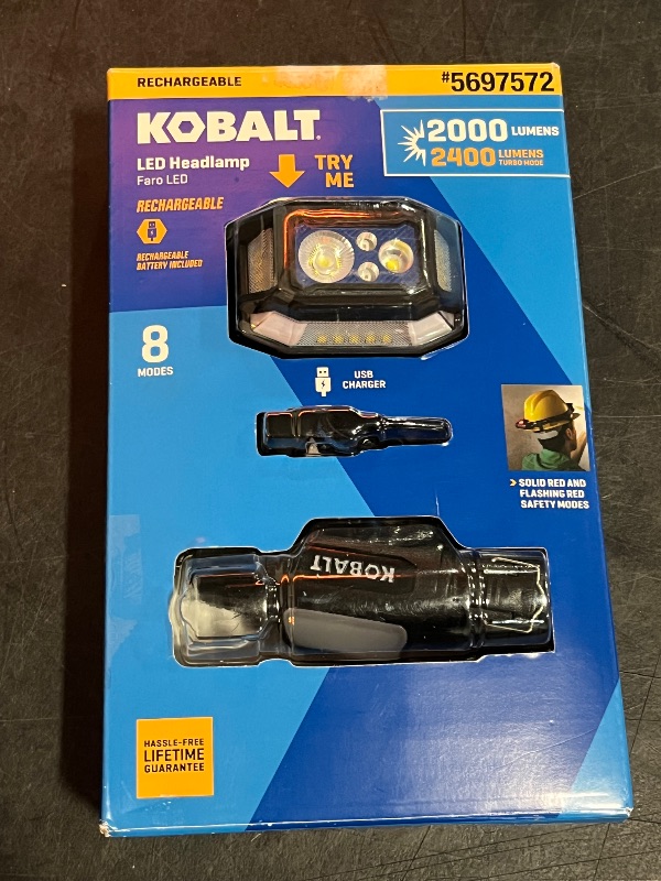 Photo 1 of Kobalt 2000-Lumen 8 -Mode LED Rechargeable Headlamp
