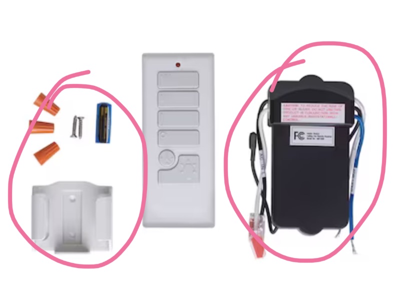 Photo 1 of Harbor Breeze Universal 4.72-in 3 -Speed 3 -Setting White Plastic Indoor/Outdoor Slope Ceiling Compatible Handheld Ceiling Fan Remote with Receiver Included
