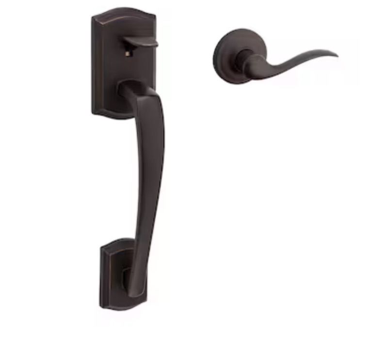 View 1 of Kwikset Signature Series Prescott Venetian Bronze Exterior Entry Door Handleset