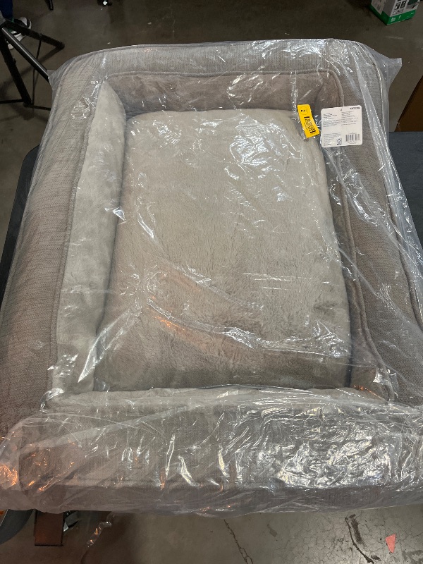 Photo 1 of Heart & Herd Rectangular Twill Tan Polyester Bolster Dog Bed ( Medium )
