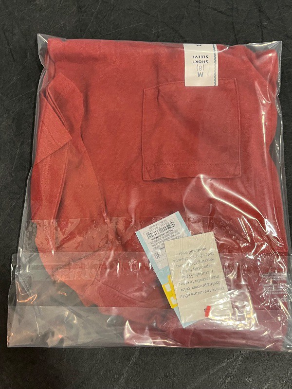 Photo 1 of (M) Boys' Short Sleeve Washed Pocket T-Shirt - Cat & Jack™ Brick Red M
