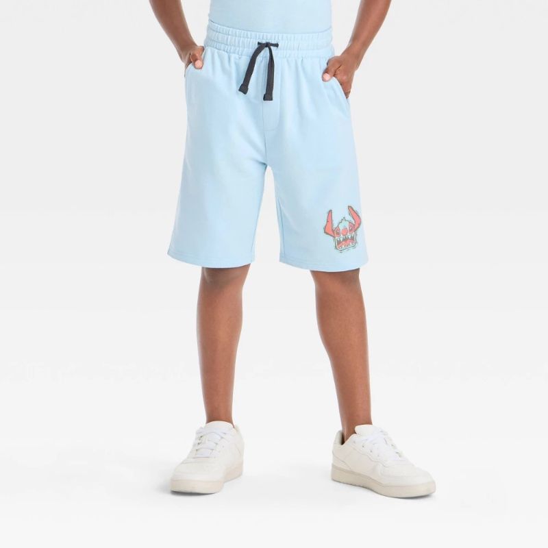 Photo 1 of (XS) Boys' Stitch Terry Shorts - Blue XS
