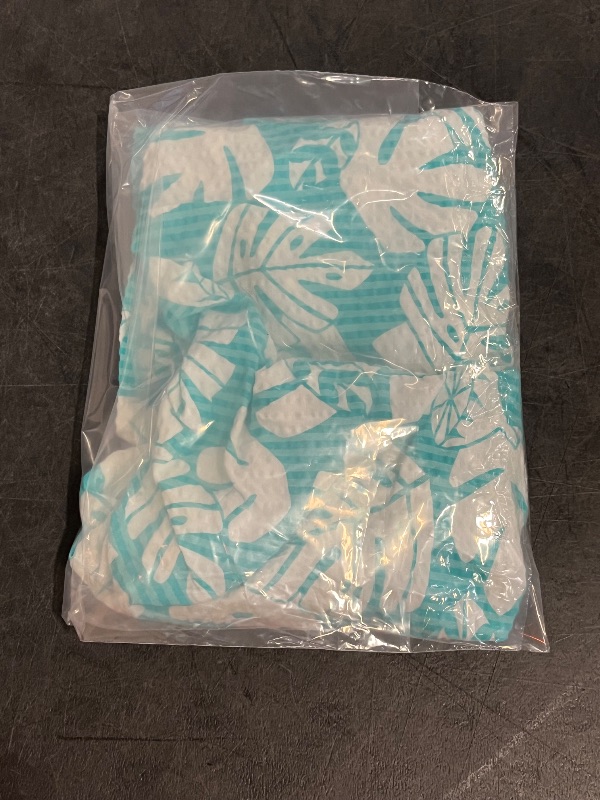 View 3 of 3T Toddler Girls' Palm Printed Tank Dress - Cat & Jack™ Turquoise Blue 3T
