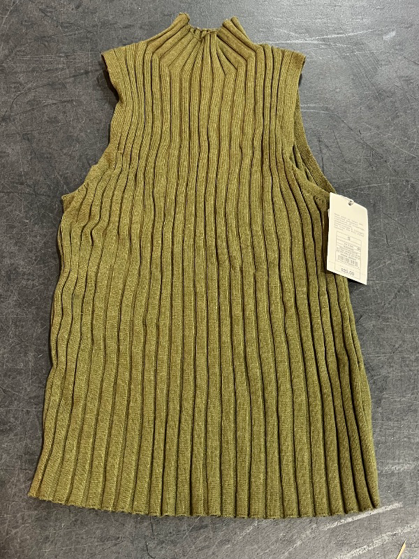 Photo 1 of (S) Women's Mock Neck Ribbed Sweater Tank - a New Day™ Olive Green S