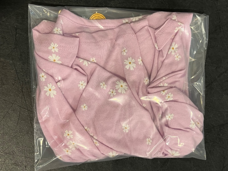 View 4 of 12M Toddler Girls' Floral Short Sleeve Dress - Cat & Jack™ Light Purple 12M

