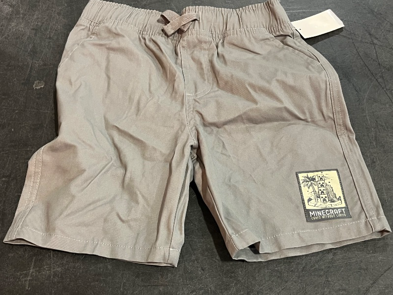 Photo 1 of (XS) Boys' Minecraft Woven Shorts - Gray XS
