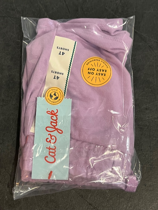 Photo 1 of 4T Toddler Girls' Knit Shorts - Cat & Jack™ Lilac Purple 4T: Mid-Rise, French Terry, Elastic Waistband

