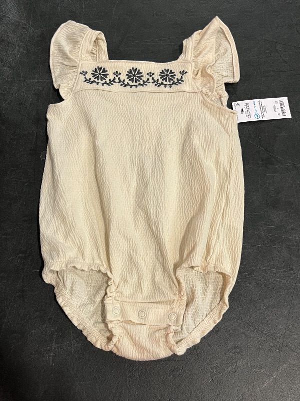 Photo 1 of 18M Carter's Just One You® Baby Girls' Romper with Embroidery - Black/Ivory 18M
