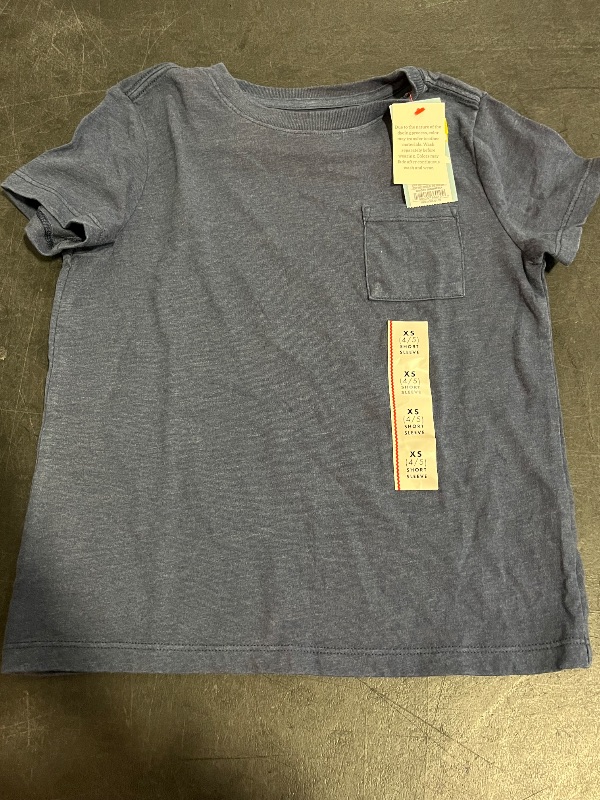View 2 of (XS) Boys' Short Sleeve Washed Pocket T-Shirt - Cat & Jack™ Navy Blue XS