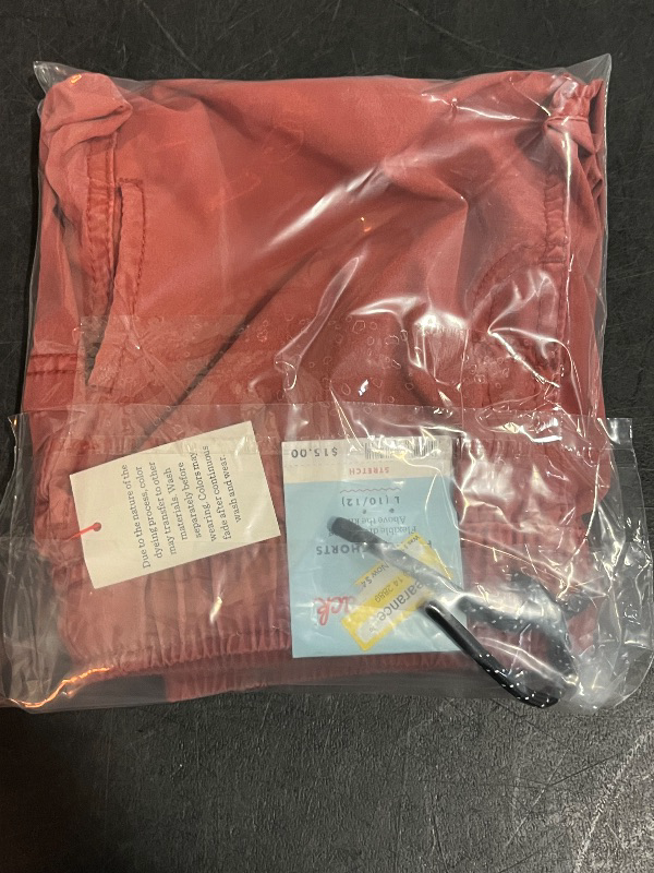 Photo 1 of (L) Boys' Quick Dry 'Above the Knee' Pull-on Shorts - Cat & Jack™ Red L: Lightweight Poplin, Mid Rise, Drawstring
