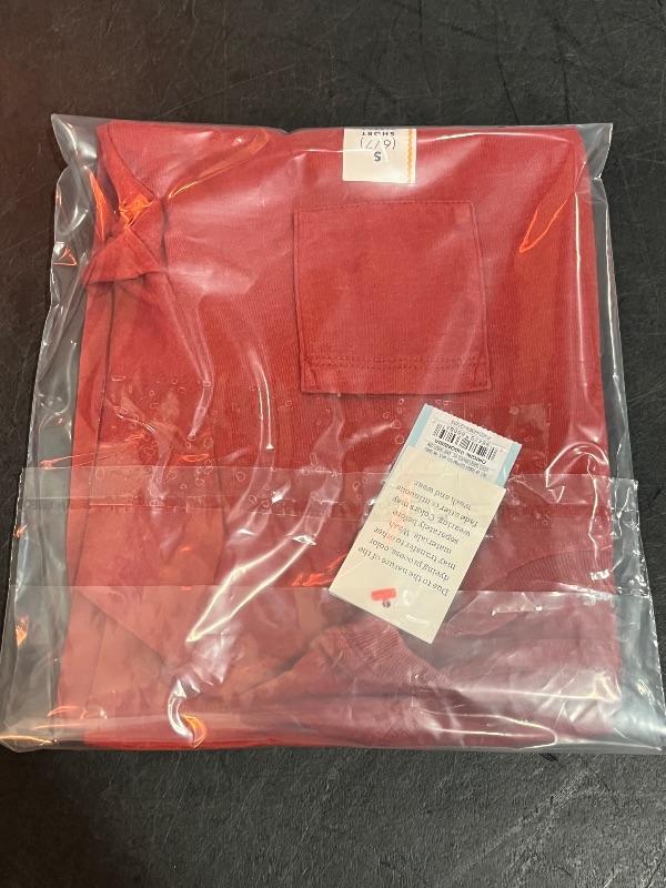 Photo 1 of (S) Boys' Short Sleeve Washed Pocket T-Shirt - Cat & Jack™ Brick Red S
