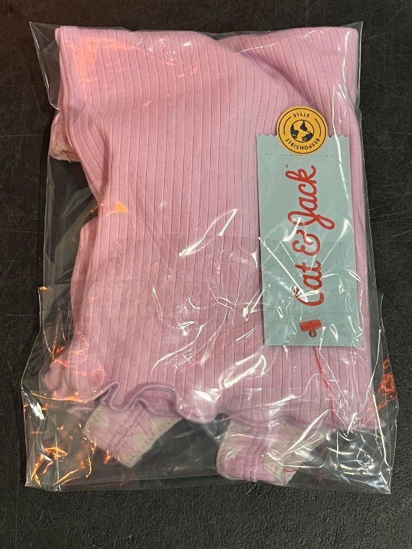 Photo 1 of 3T Toddler Girls' Ribbed T-Shirt - Cat & Jack™ Purple 3T
