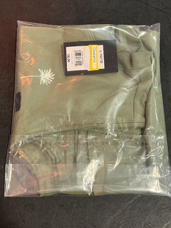 View 3 of (L) Boys' Palm Graphic Cutoff Tank Top - Art Class™ Sage Green L: Botanical Pattern, Crew Neck