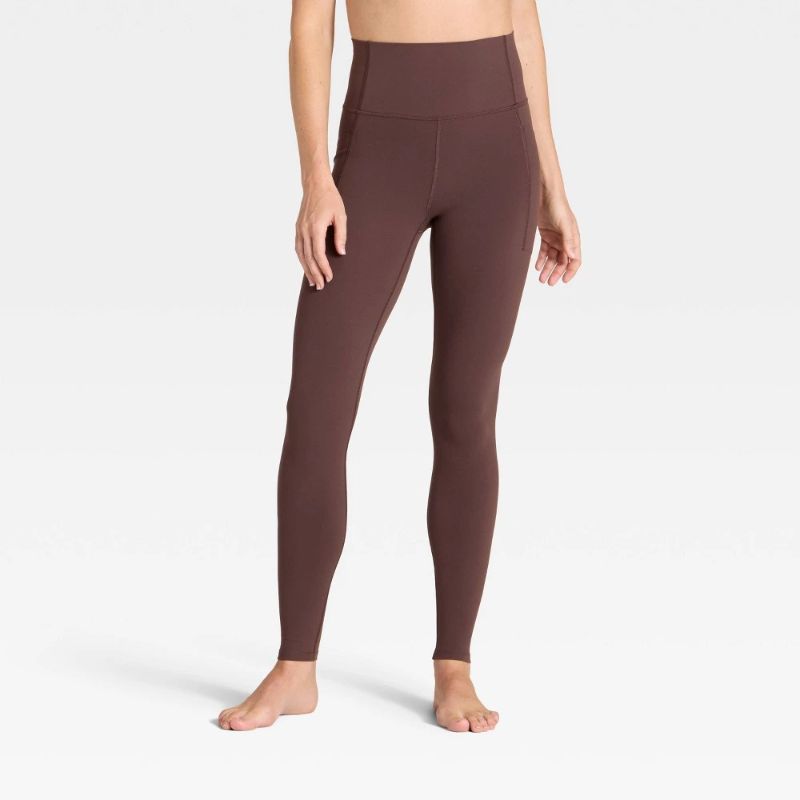 Photo 1 of (L) Women's Everyday Soft Ultra High-Rise Pocketed Leggings - All in Motion™ Dark Brown L Long
