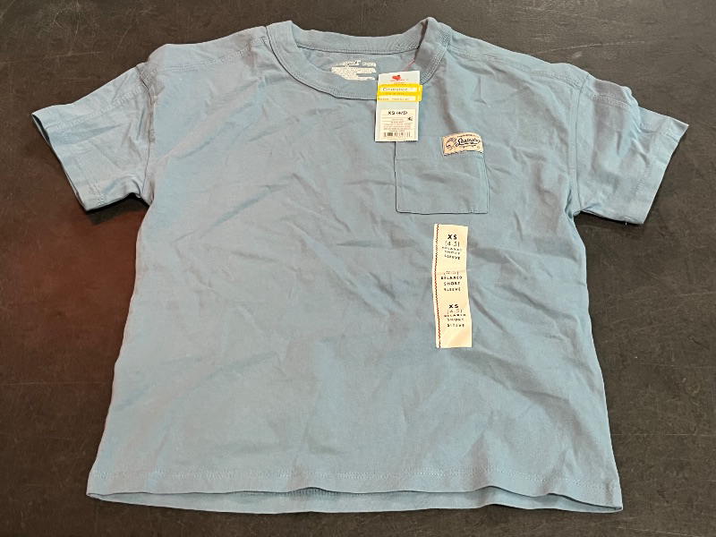 View 2 of (XS) Boys' Short Sleeve Oversized Fit T-Shirt - Cat & Jack™ Dusty Blue XS