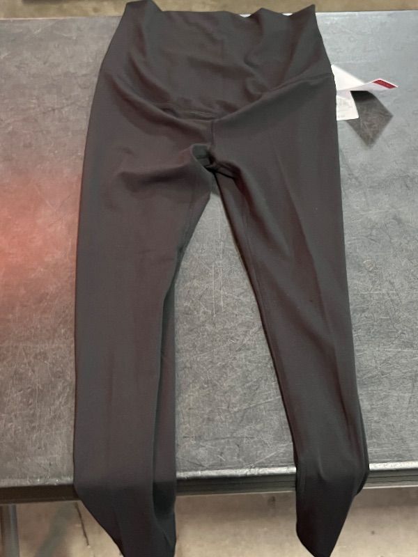 Photo 1 of (XS) Over Belly High-Rise Active Maternity Leggings - Isabel Maternity by Ingrid & Isabel™ Black XS: Recycled Polyester, Spandex, Slim Leg
