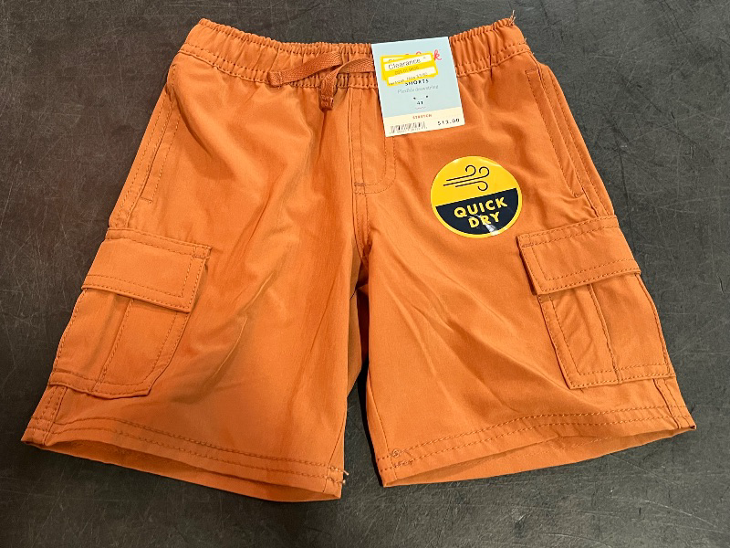 Photo 1 of 4T Toddler Boys' Quick Dry Pull-on Shorts - Cat & Jack™ Deep Clay Orange 4T
