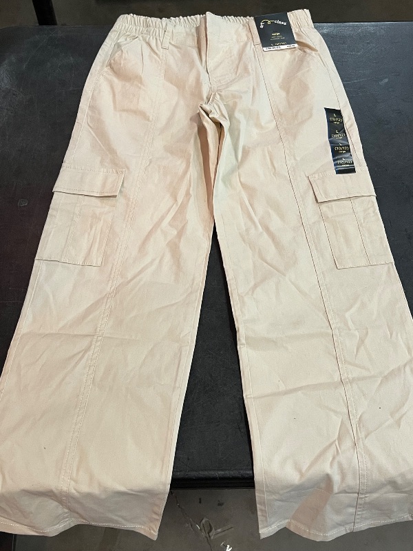 Photo 1 of (L) Girls' Straight Leg Cargo Pants - Art Class™ Khaki L: Midweight Cotton-Spandex, 27" Inseam