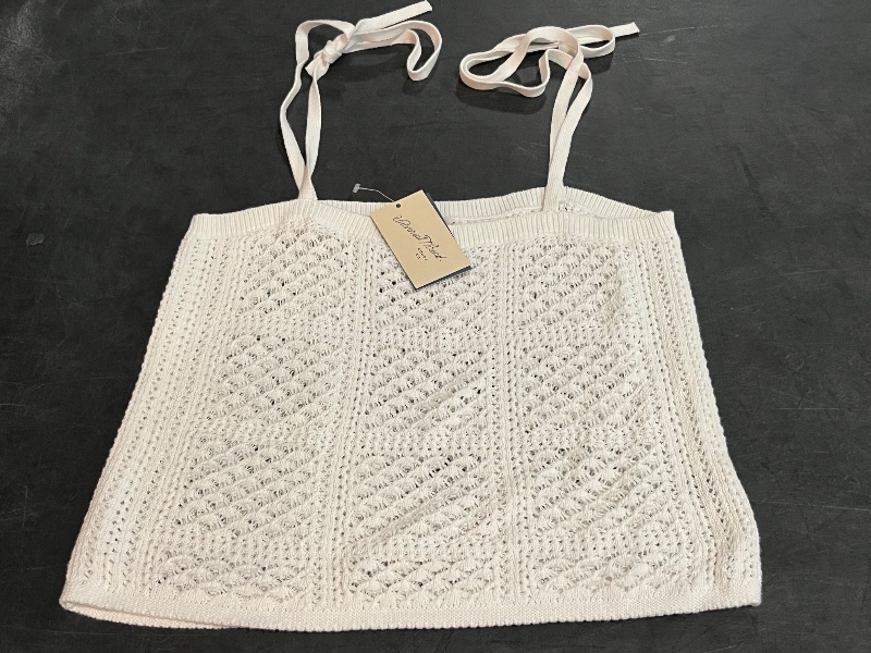 Photo 1 of (M) Women's Openwork Sweater Tank - Universal Thread™ White M
