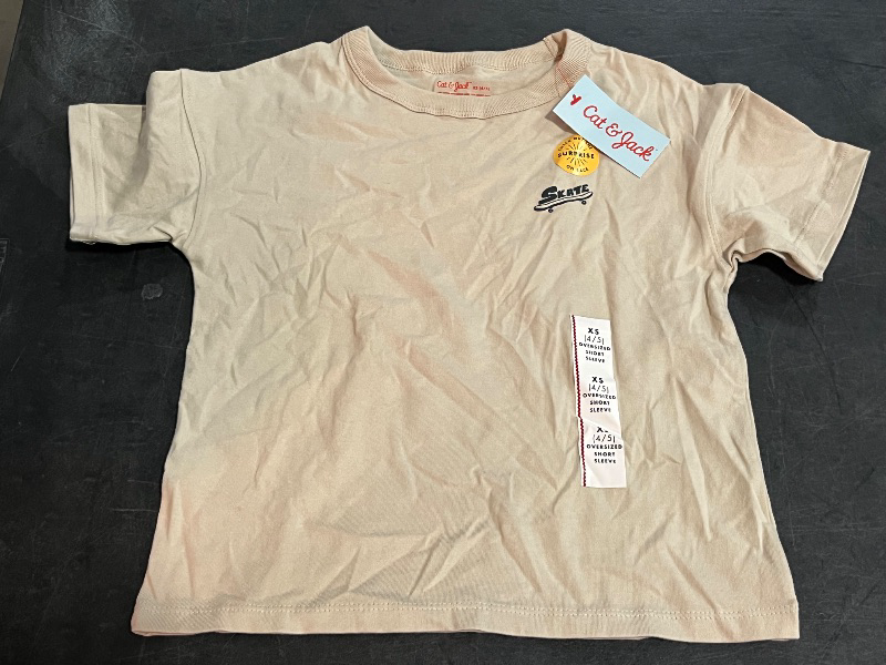 Photo 1 of (XS) Boys' Short Sleeve Relaxed Oversized Fit T-Shirt - Cat & Jack™ Khaki XS
