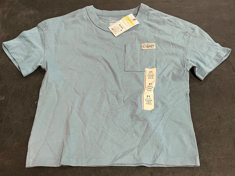 View 2 of (XS) Boys' Short Sleeve Oversized Fit T-Shirt - Cat & Jack™ Dusty Blue XS