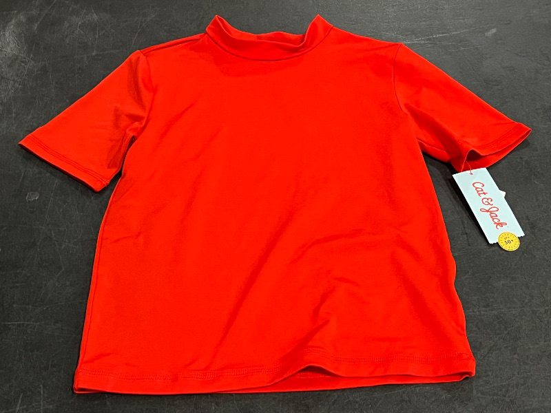Photo 1 of (M) Boys' Short Sleeve Rash Guard Top - Cat & Jack™ Red M
