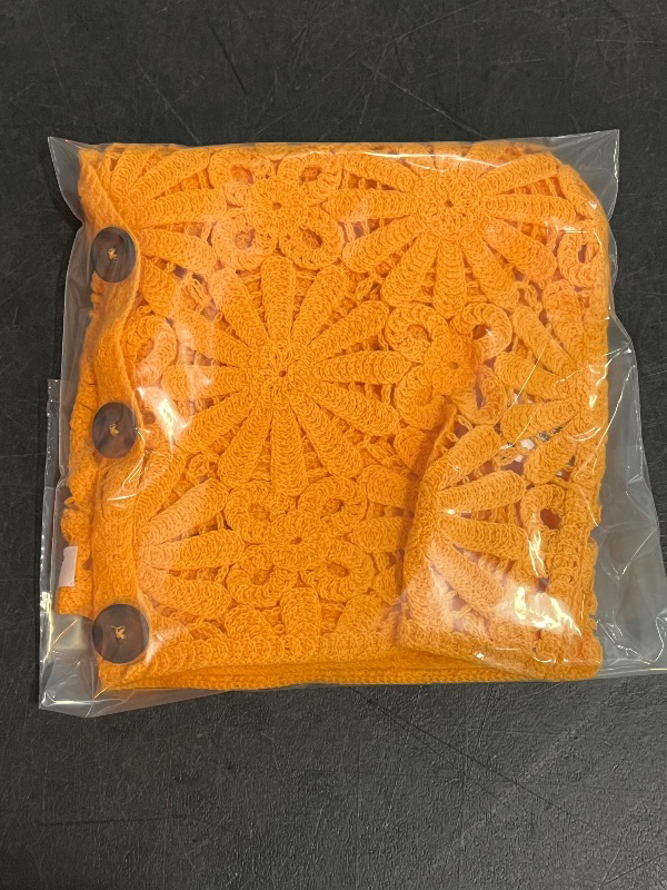 Photo 1 of (M) Girls' Open Work Sweater Vest - Art Class™ Orange M
