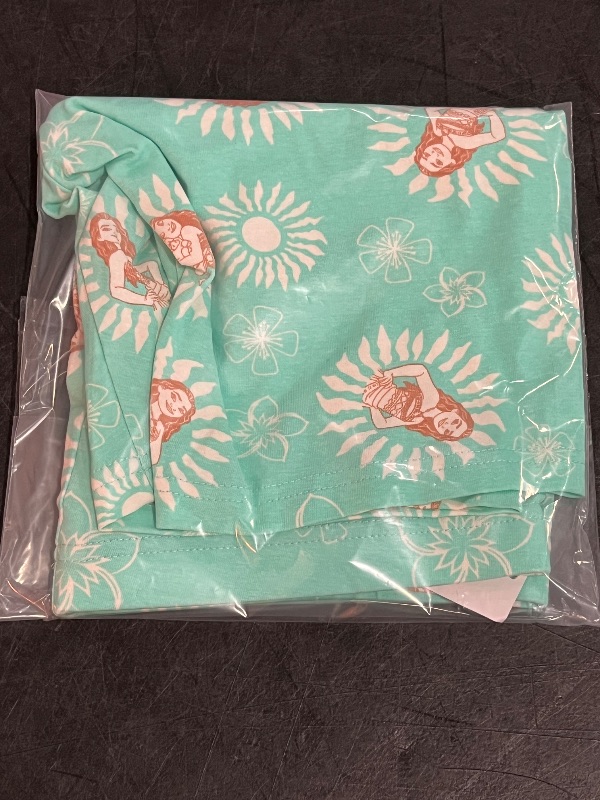 Photo 1 of (XL) Girls' Moana Bike Shorts - Green XL
