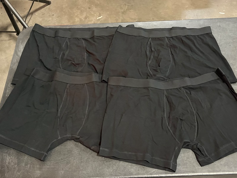 Photo 1 of (XXL) Men's Support Pouch Boxer Briefs 4pk - Goodfellow & Co™ Black XXL: Cotton Blend, Mid Rise, Mesh Liner, Machine Wash