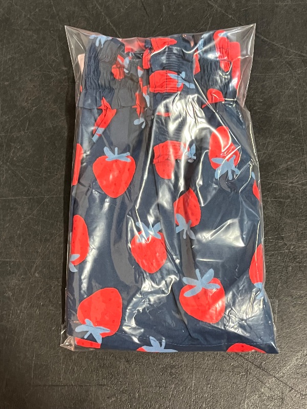 Photo 1 of 6M Carter's Just One You® Baby Girls' Strawberries Top & Bottom Set - Blue/Red 6M: Cotton Tunic & Shorts, Elastic Waistband