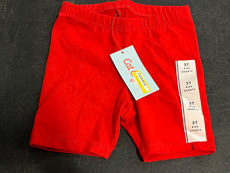 Photo 1 of 2T Toddler Girls' Bike Shorts - Cat & Jack™ Medium Red 2T
