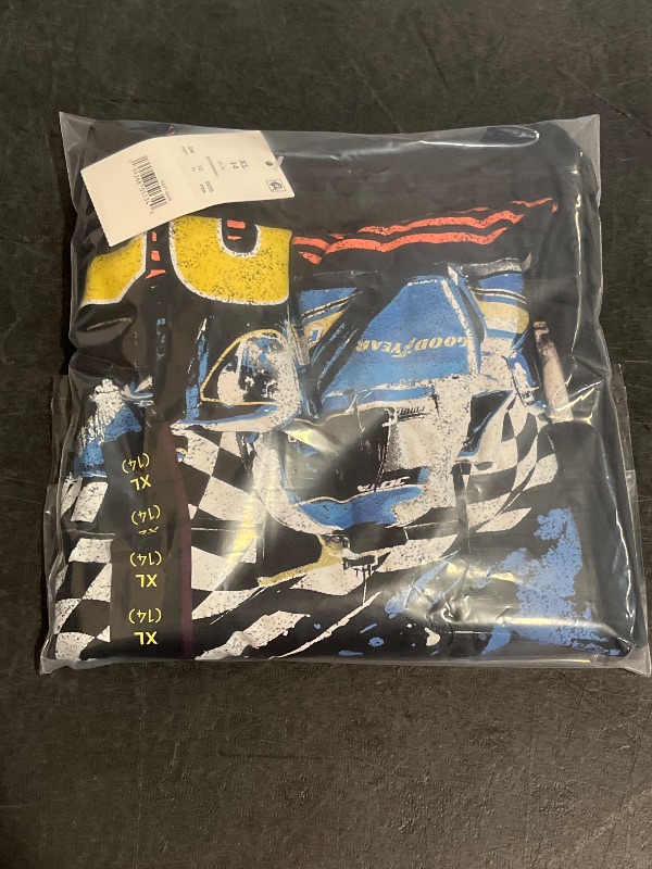Photo 1 of (XL) Girls' Goodyear Racing Oversized Short Sleeve Graphic T-Shirt - Black XL
