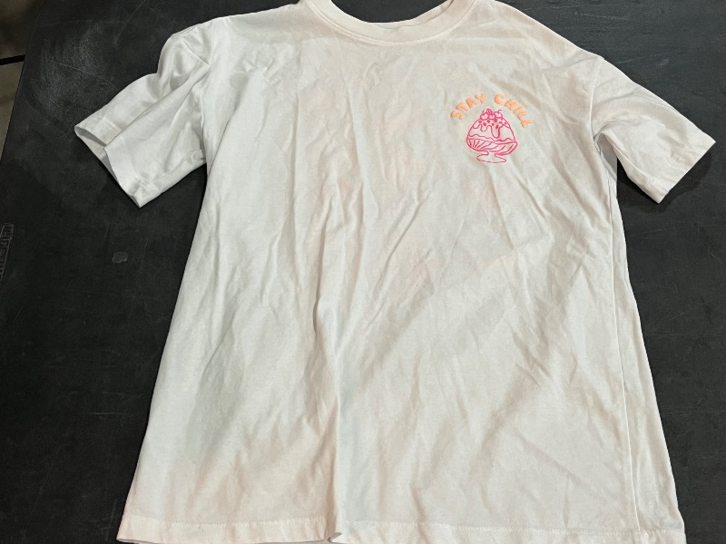 Photo 1 of (XL) GIrls "Stay Chill" Ice Cream SHort Sleeve- Cat&JAck