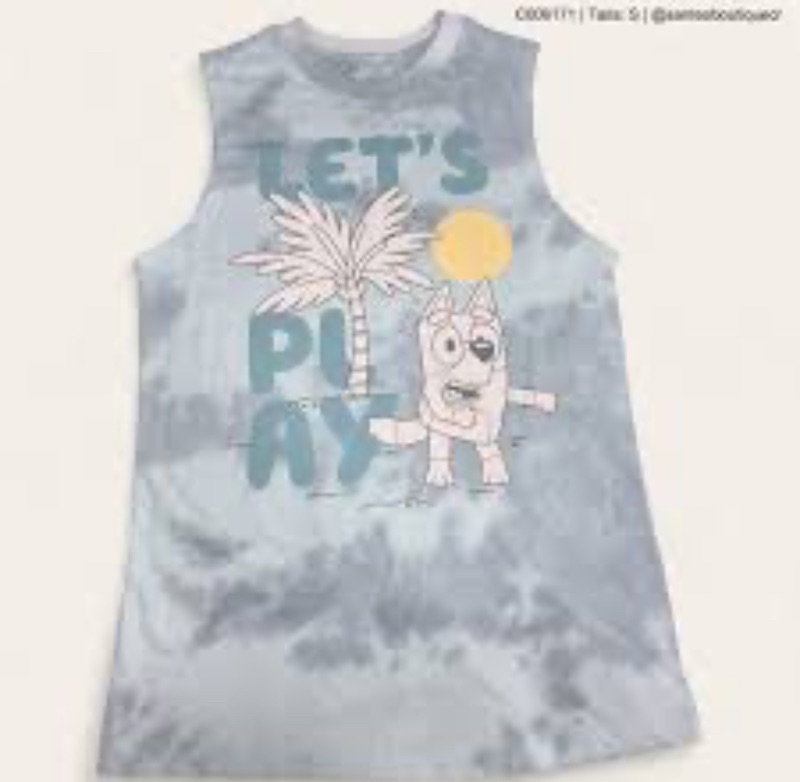 Photo 1 of (XL) Boys Bluey Sleeveless TShirt 