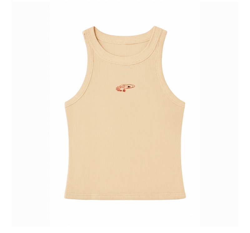 Photo 1 of (XXL) Womens A New Day High Neck Ribbed Tank Top in Tan and a  Icon
