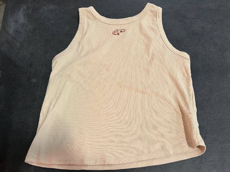 Photo 1 of (XXL) Womens A New Day High Neck Ribbed Tank Top in Tan and a  Icon
