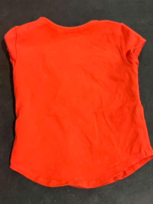 Photo 1 of (S) Girls Ruffle Short SLeeve Shirt, Orange, Art Class- S