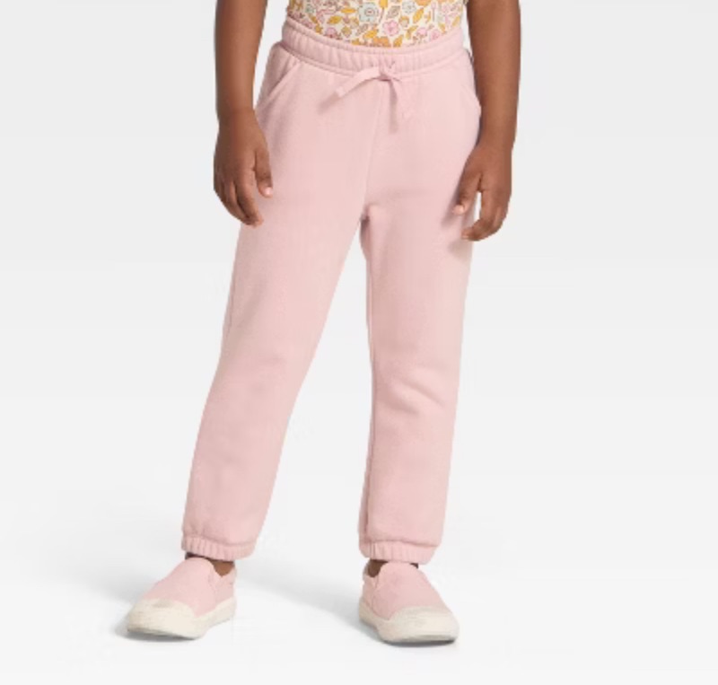 Photo 1 of (S) Girls Pink Flare Sweatpants- Cat&Jack- Pink S 